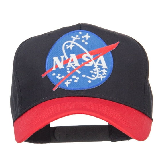 Lunar Landing NASA Patched Two Tone Cap - Red Black OSFM