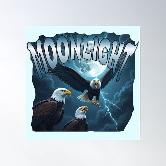 Lunar Lightning The Eagle Call Night Sky Sovereign Art Unframed Paper Print