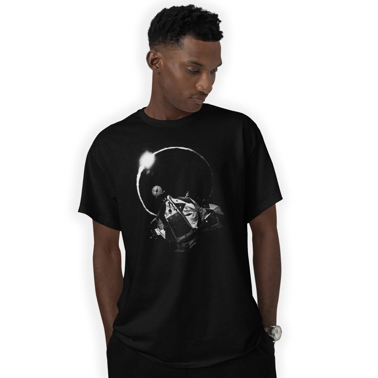 Sun In Soace Lunar Module T-Shirt Eclipse and Astronaut Space Sun and Moon Birthday ...
