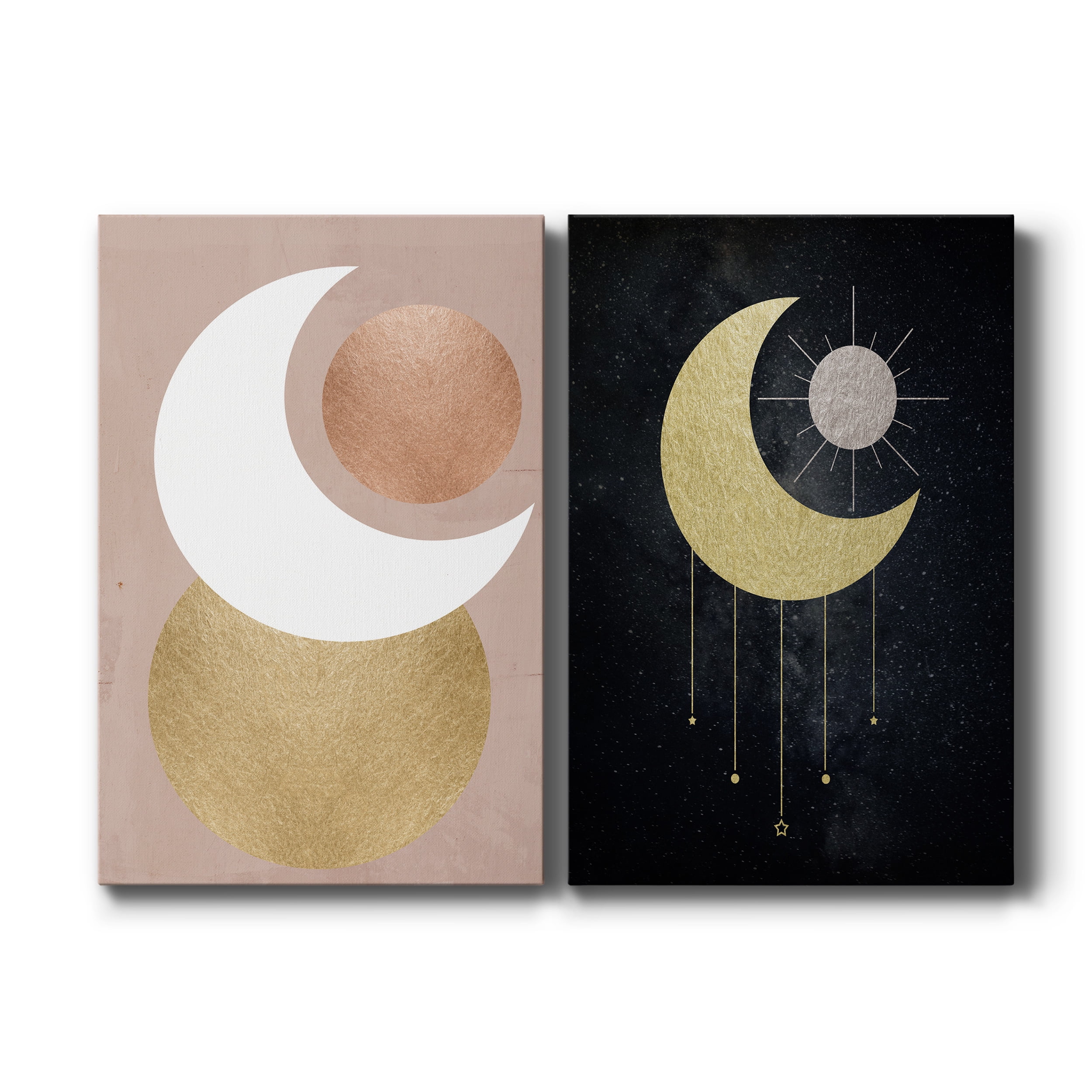 Lunar Mystic Premium Gallery Wrapped Canvas - Ready to Hang - Set of 2 - 24 x 36 Each