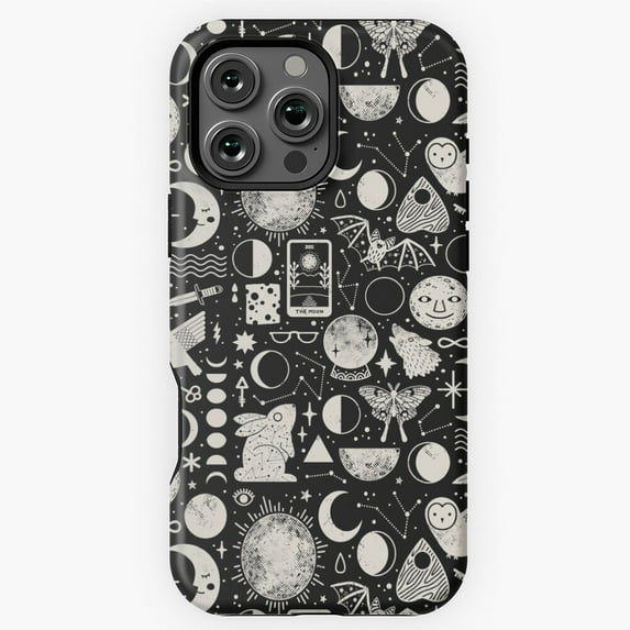 Lunar Pattern Eclipse Phone Case for iPhone 16 15 14 13 12 11 Pro Max M5904467
