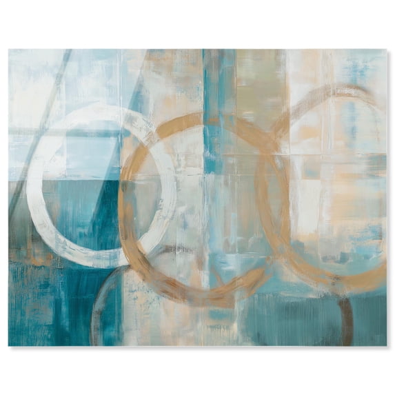 Lunar Phases II Acrylic Print Teal Decor by Art Remedy, Ready to Hang, 24 x 20