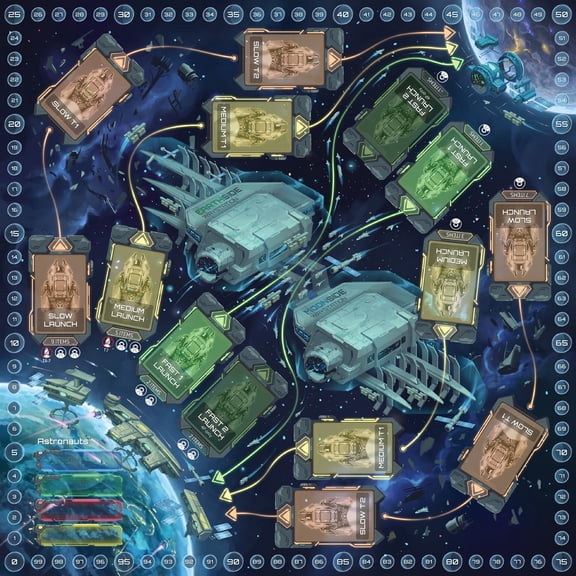 Lunar Rush: 20" x 20" Neoprene Play Mat Strategy Board Game Accessory