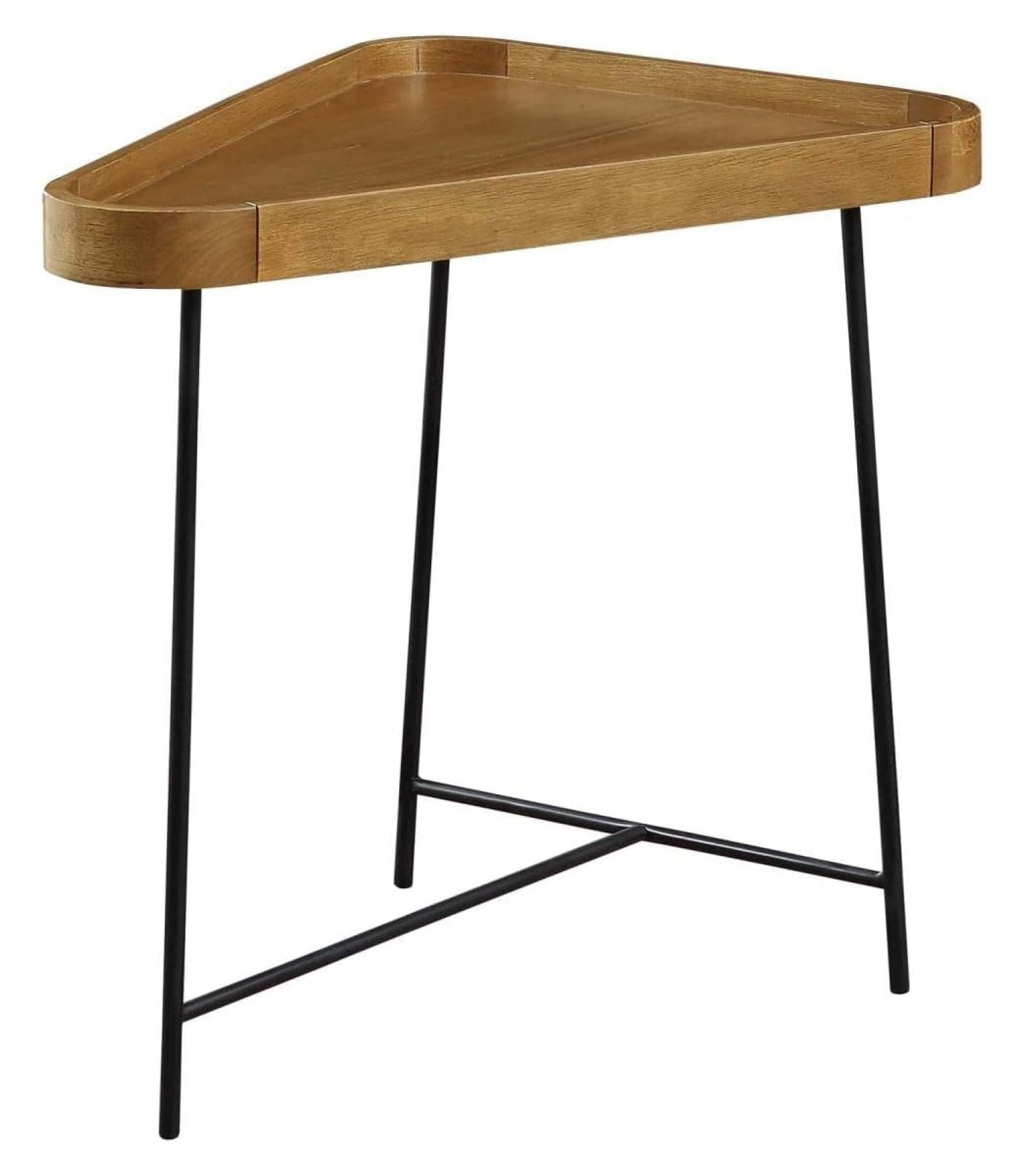 Lunar Triangle End Table, Driftwood/Black - Walmart.com