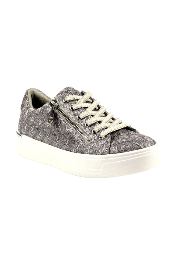 Lunar Womens Layne Pewter Effect Sneakers