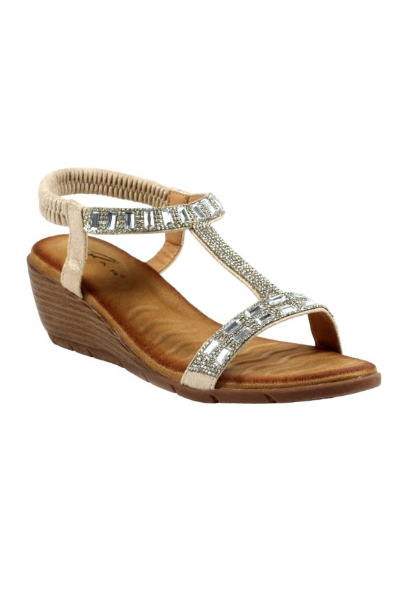 Lunar Womens Macie Wedge Sandals