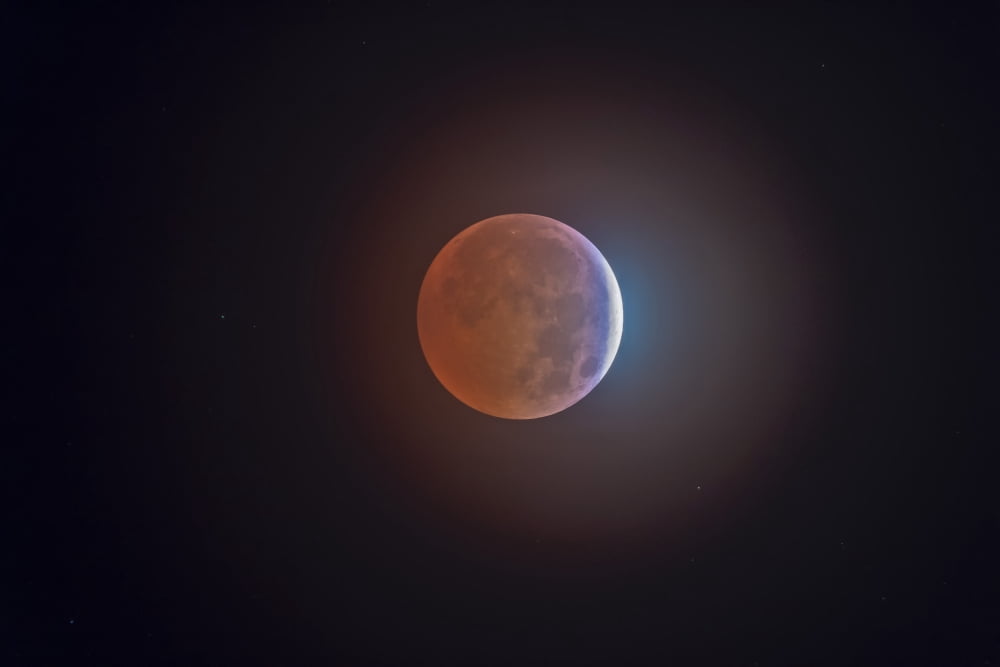 Lunar eclipse Canvas Art - Alan DyerStocktrek Images (35 x 23)