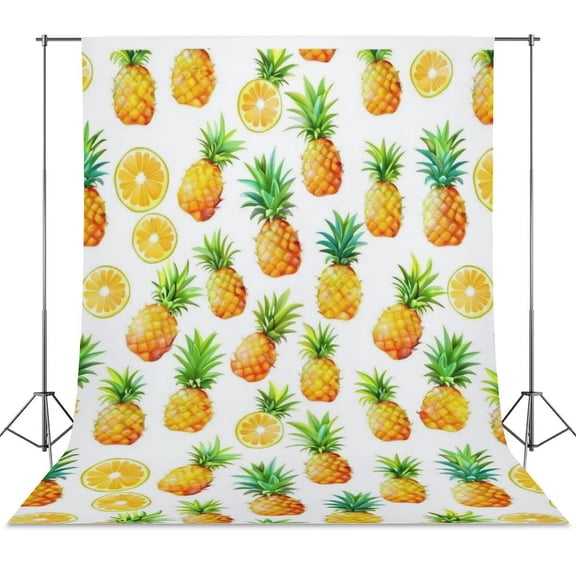 Lunarable Pineapple Backdrop Background for Photography Photo Booth Backdrop for Photoshoot Background Screen Video Recording Parties Curtain