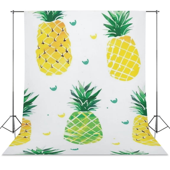 Lunarable Pineapple Backdrop Background for Photography Photo Booth Backdrop for Photoshoot Background Screen Video Recording Parties Curtain