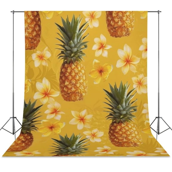 Lunarable Pineapple Backdrop Background for Photography Photo Booth Backdrop for Photoshoot Background Screen Video Recording Parties Curtain