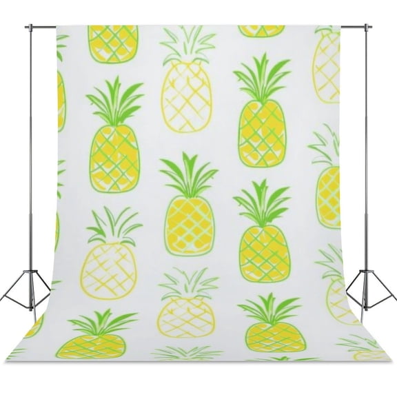 Lunarable Pineapple Backdrop Background for Photography Photo Booth Backdrop for Photoshoot Background Screen Video Recording Parties Curtain