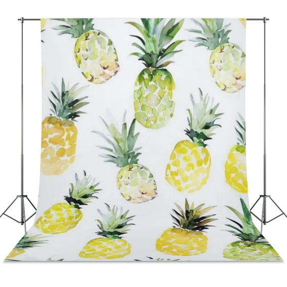 Lunarable Pineapple Backdrop Background for Photography Photo Booth Backdrop for Photoshoot Background Screen Video Recording Parties Curtain