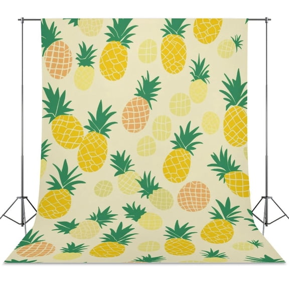 Lunarable Pineapple Backdrop Background for Photography Photo Booth Backdrop for Photoshoot Background Screen Video Recording Parties Curtain