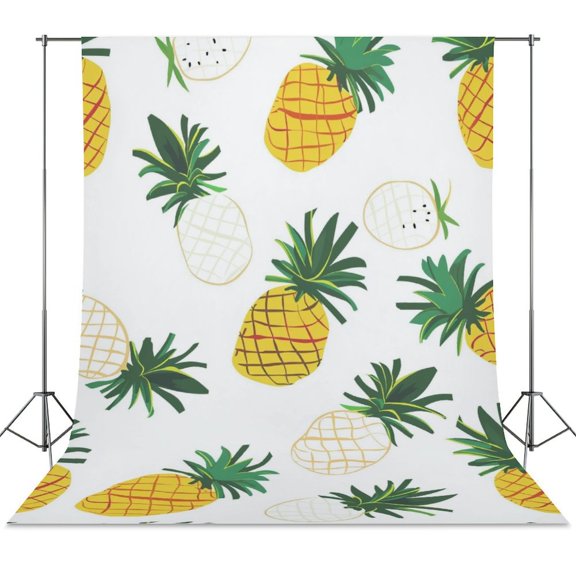 Lunarable Pineapple Backdrop Background for Photography Photo Booth Backdrop for Photoshoot Background Screen Video Recording Parties Curtain