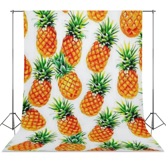 Lunarable Pineapple Backdrop Background for Photography Photo Booth Backdrop for Photoshoot Background Screen Video Recording Parties Curtain