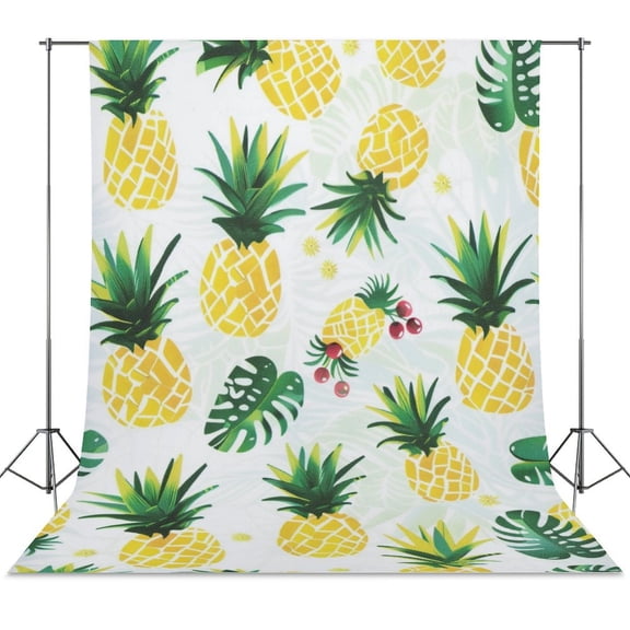 Lunarable Pineapple Backdrop Background for Photography Photo Booth Backdrop for Photoshoot Background Screen Video Recording Parties Curtain