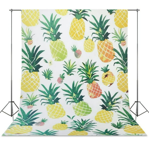 Lunarable Pineapple Backdrop Background for Photography Photo Booth Backdrop for Photoshoot Background Screen Video Recording Parties Curtain