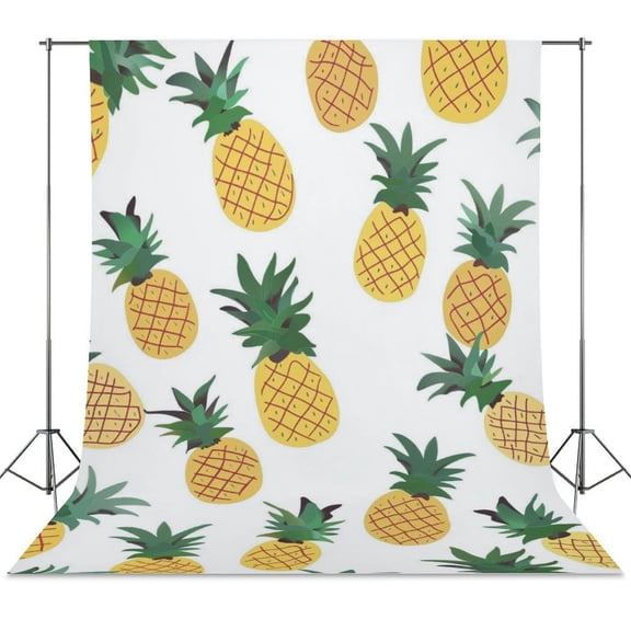 Lunarable Pineapple Backdrop Background for Photography Photo Booth Backdrop for Photoshoot Background Screen Video Recording Parties Curtain