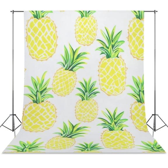 Lunarable Pineapple Backdrop Background for Photography Photo Booth Backdrop for Photoshoot Background Screen Video Recording Parties Curtain