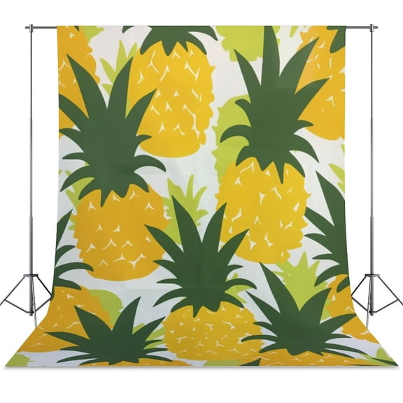 Lunarable Pineapple Backdrop Background for Photography Photo Booth Backdrop for Photoshoot Background Screen Video Recording Parties Curtain