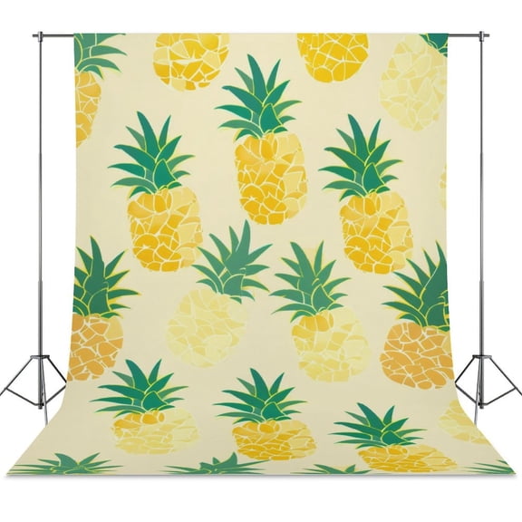Lunarable Pineapple Backdrop Background for Photography Photo Booth Backdrop for Photoshoot Background Screen Video Recording Parties Curtain