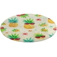 thumbnail image 1 of Lunarable Pineapple Floral Medallion Round Rug - Small Round Area Rug, Soft Non-Slip Machine Washable Bedroom Mat Indoor Accent Entry Carpet for Office Desk Dorm Hallway, 1 of 6