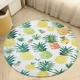 thumbnail image 1 of Lunarable Pineapple Round Small Area Rug, Print Non Slip Washable Floor Mat, Soft Throw Rug for Living Room, Powder Room Entryway, Bathroom, Bedside, 1 of 6
