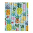 thumbnail image 1 of Lunarable Pineapple Shower Curtain Cloth Fabric Bathroom Decor with Hooks, 1 of 6