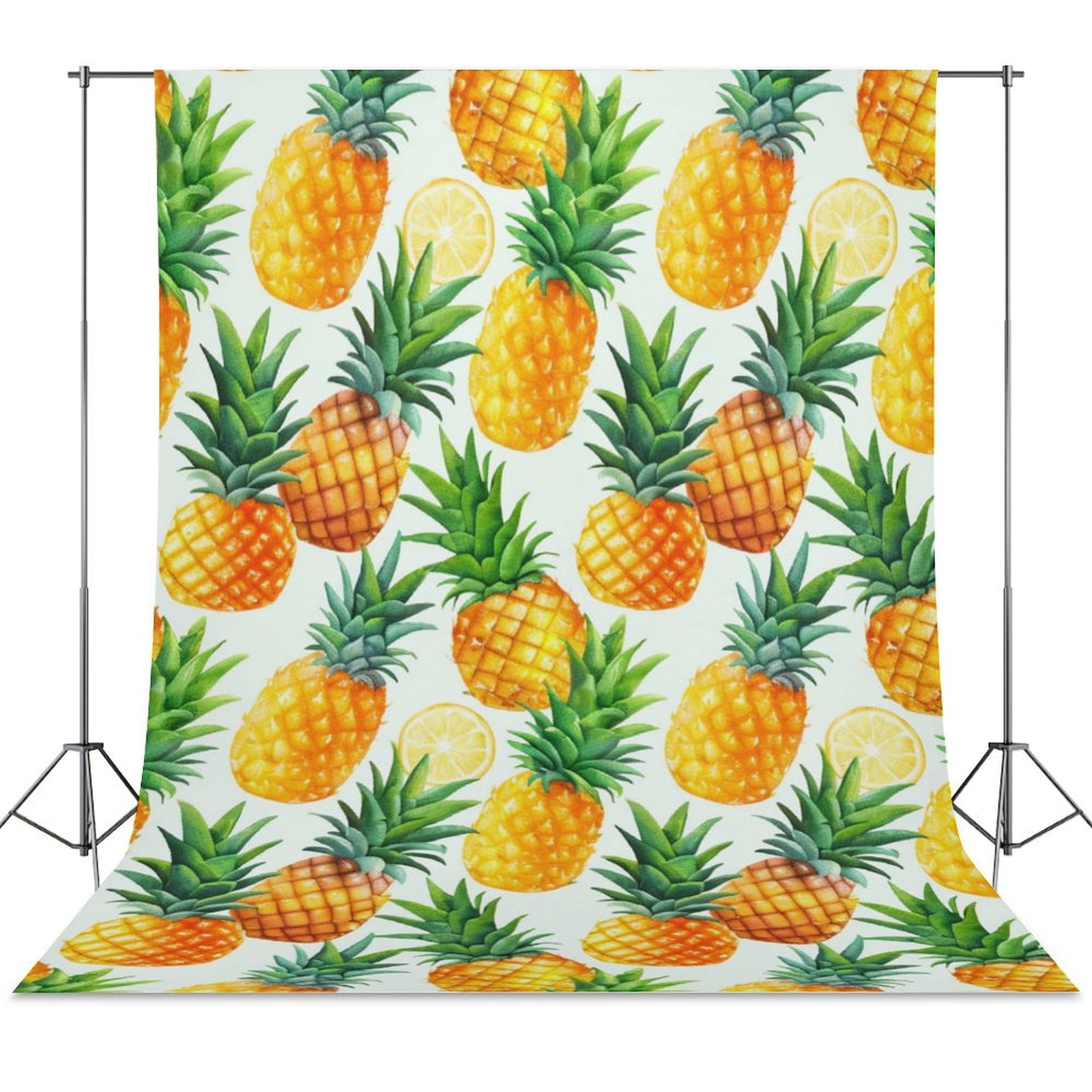 Lunarable Pineapple Spring Wall Backdrop Background Floral Backdrops ...