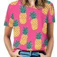 thumbnail image 1 of Lunarable Pineapple T Shirts Basic T-Shirt Short Sleeve Ladies Tee Shirt Summer Graphic Clothing, 1 of 6