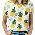 thumbnail image 1 of Lunarable Pineapple T Shirts Basic T-Shirt Short Sleeve Ladies Tee Shirt Summer Graphic Clothing, 1 of 6