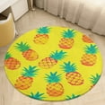 thumbnail image 1 of Lunarable Pineapple Washable Round Rug -Circle Area Rugs for Nursery Bedroom, Vintage Non Slip Non Shedding Low Pile Carpet for Living Room Coffee Table Entryway, 1 of 6