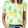 thumbnail image 1 of Lunarable Pineapple Women's Short Sleeve Tops Casual Blouses T Shirt, 1 of 6