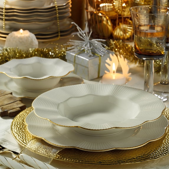 Lunari - 0782 - Cream Gold - Dinner Set