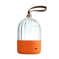 thumbnail image 1 of Lunari-2253-4-Portable LED Camping Lantern, USB Rechargeable, Emergency Light with Leather Strap, Multi-Color Options (Orange), 1 of 8