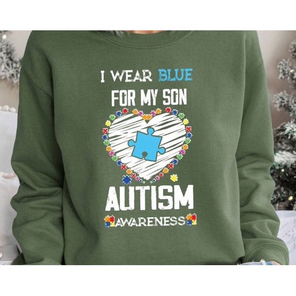 Lunari Autism Mom Crewneck Sweatshirt, Autism Awareness Month, Autism Hoodies And Sweaters, Autism Mom, Neurodiversity Long Sleeve Tshirt, Sweatshirt Size S-5Xl
