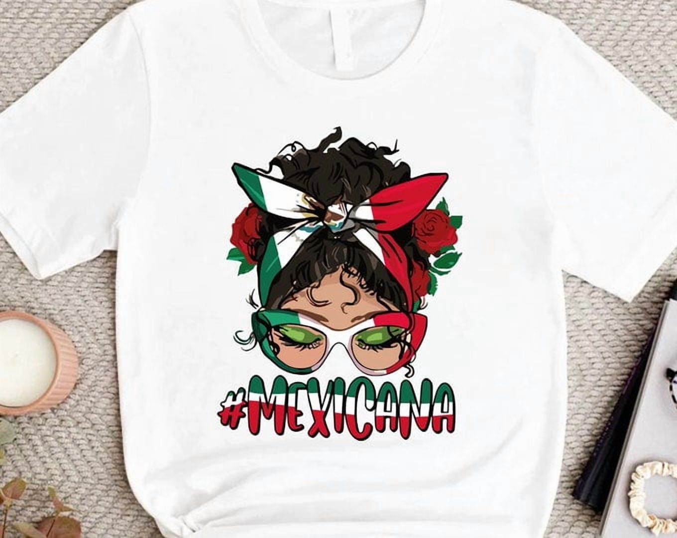 T-shirt Pour Femme 'Mexicana' - Célébration De L'héritage Hispanique - Coton - Neuf Avec étiquettes