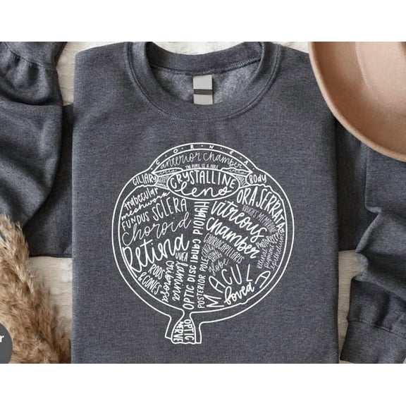Lunari Optometry Sweatshirt, Optometry Gifts, Eye Graphic Sweatshirt, Optometrist Gift, Optical Hoodie, Women's Sweatshirt, Eye Anatomy Hoodie