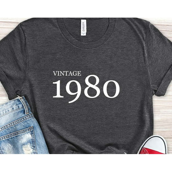 Lunari Vintage 1980 Shirt, 45th Birthday Shirt, Dad, Mom, 45th Birthday Gift, Birthday Friend, Wife, Well Aged