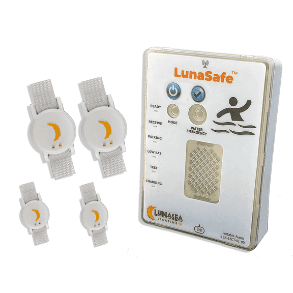 Lunasea Lighting Child/Pet Immersion Pool Alarm Kit with 4 Transmitters