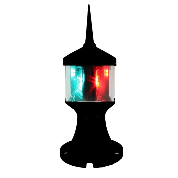 Lunasea Tri-Color/Anchor Zero Emission Light Fixture - 12V -... [LLB-73BK-01-BB]