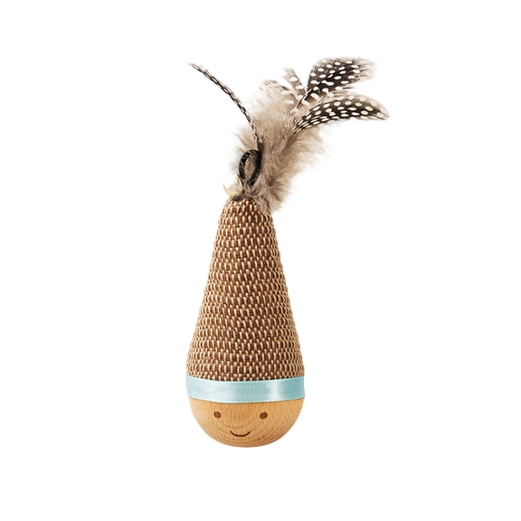 Lunatic Doll Cat Toy with Feathers & Bell – Interactive Pet Playtime Essential (C)
