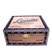 Lunatic El Gran Loco Jalapa Shade Empty Wood Cigar Box 6.75" x 6.25" x 3
