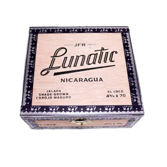 Lunatic Jalapa Shade Grown El Loco Empty Wood Cigar Box 6" x 5.5" x 2.5"