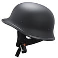 thumbnail image 1 of Lunatic, L2011-14, Medium, Matte Black German Style Motorcycle Helmet, 1 of 4