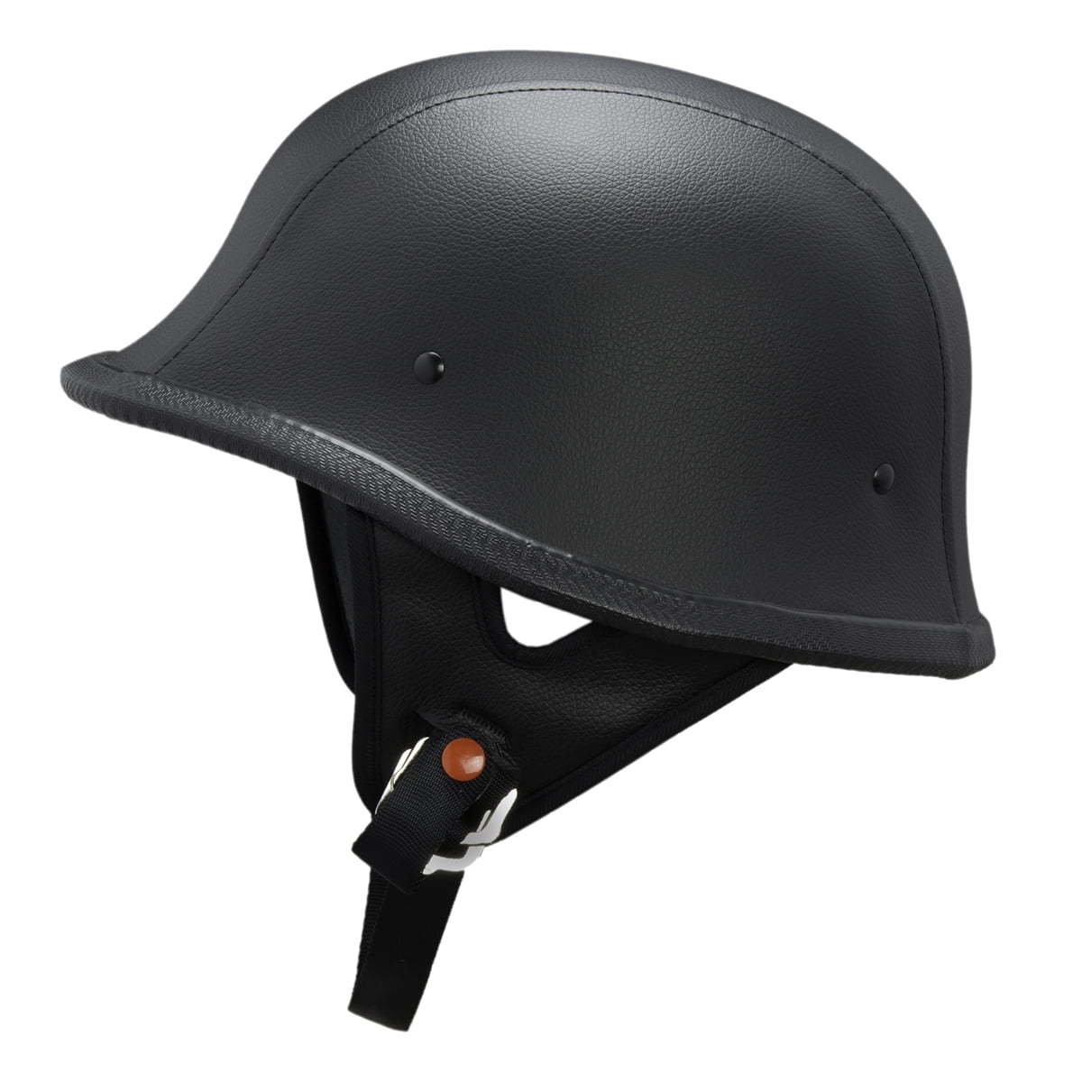 german style motorcycle helmet uk Lowest Profile Low profile German style design DOT approved for safety Matte black minimalist finish Lightweight and comfortable fit Beanie German Novelty Helmets Sliver/Chrome AC54
