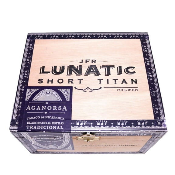 Lunatic Short Titan Habano Empty Wood Cigar Box 7" x 6" x 4"