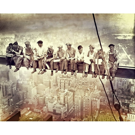 Lunch Atop A Skyscraper - CANVAS OR PRINT WALL ART
