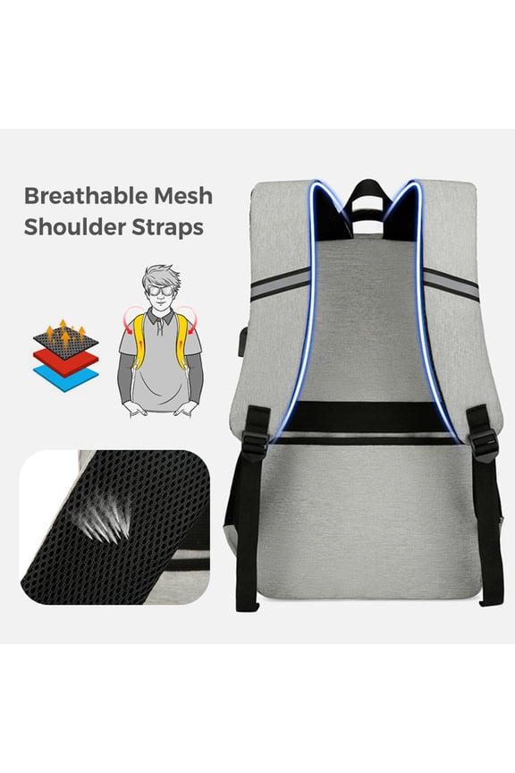 Lunch Backpack Insulated Lunch Backpack, Insulated Cooler Backpack Lunch Box for Men Women, 15.6 Inches Laptop Backpack with USB Port, Water Resistant Leak-proof Lunch Bag for Work School Picnics