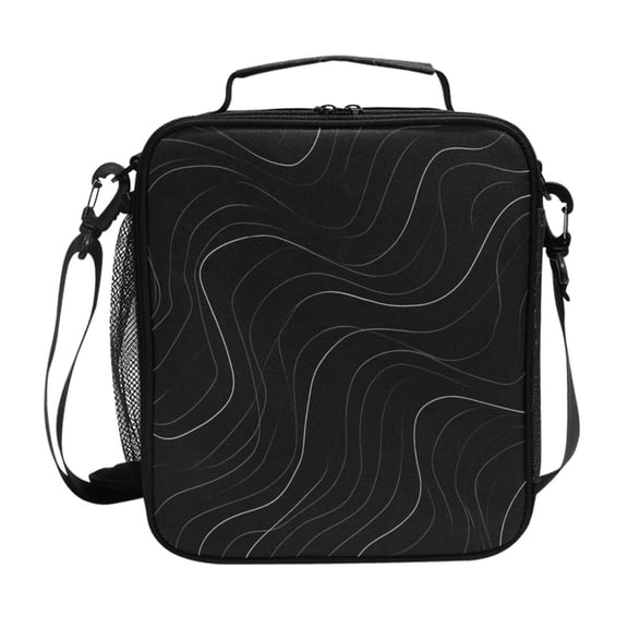 Lunch Bag 10.5*3.5*9.5 Inches Cooler Bag Lunch Bag Insulation Portable Durable Fashion Flat Geometric Vector